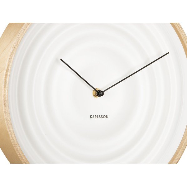 Baltas sieninis laikrodis Karlsson Ribble, ø 31 cm-image-4