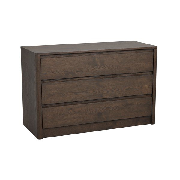 Tamsios natūralios spalvos šoninė spintelė iš ąžuolo 110x70x45 cm Melstone – Rowico