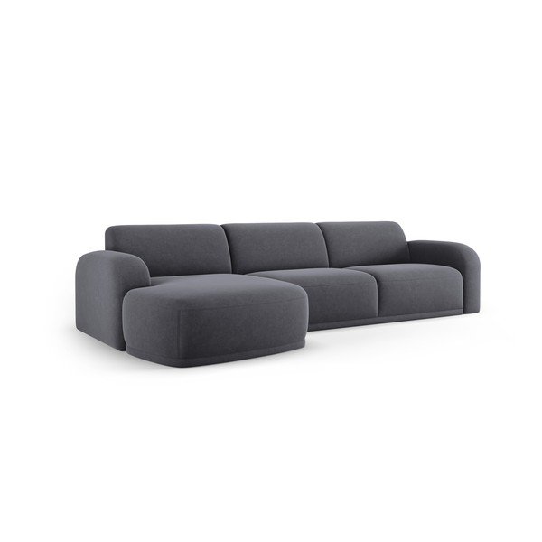 Iš velveto kampinė sofa pilkos spalvos Erin – Micadoni Home-image-3