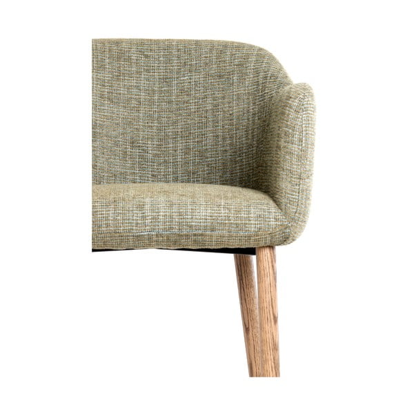 Šviesiai žalios spalvos iš audinio valgomojo kėdžių komplektas su porankiais 2 vnt. Blaine – Light & Living-image-1