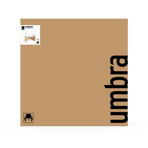 Apvalios formos kavos staliukas natūralios spalvos su stikliniu stalviršiu ø 84 cm Madera – Umbra-image-4