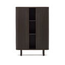 Spintelė tamsiai rudos spalvos iš uosio su stumdomomis durimis 110x140 cm Mailen – Kave Home