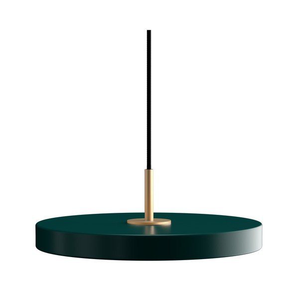 Kabantis šviestuvas tamsiai žalios spalvos LED ø 31 cm su metaliniu gaubtu Asteria Mini – UMAGE