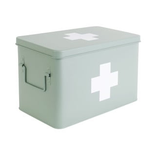 Mėtų žalios spalvos metalinė pirmosios pagalbos vaistinėlė PT LIVING Medicine, plotis 31,5 cm
