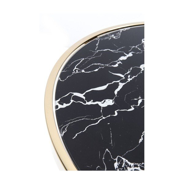 Kare Design San Remo Base juodas kavos staliukas su auksiniu pagrindu, ø 46 cm-image-2