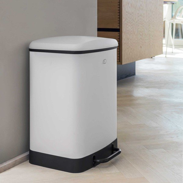 Iš metalo šiukšliadėžė baltos spalvos rūšiavimui/su pedalu 24 l Wonda – Mette Ditmer Denmark-image-1