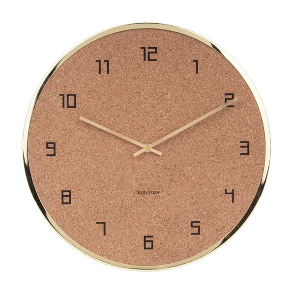 Kamštinis sieninis laikrodis Karlsson Modest, ⌀ 40 cm