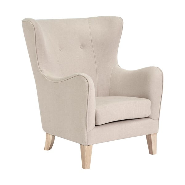 Krėslas kreminės spalvos su atlošu Campo – House Nordic