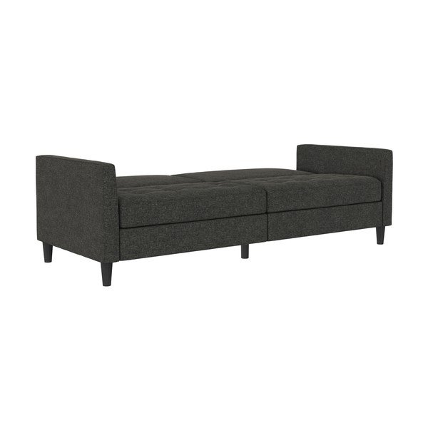 Iš velveto sofa tamsiai pilkos spalvos 207 cm Presley – Støraa-image-4