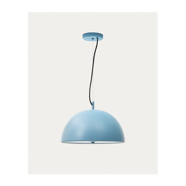 Mėlynos spalvos kabantis šviestuvas ø 39,5 cm su metaliniu gaubtu Catlar – Kave Home-image-3