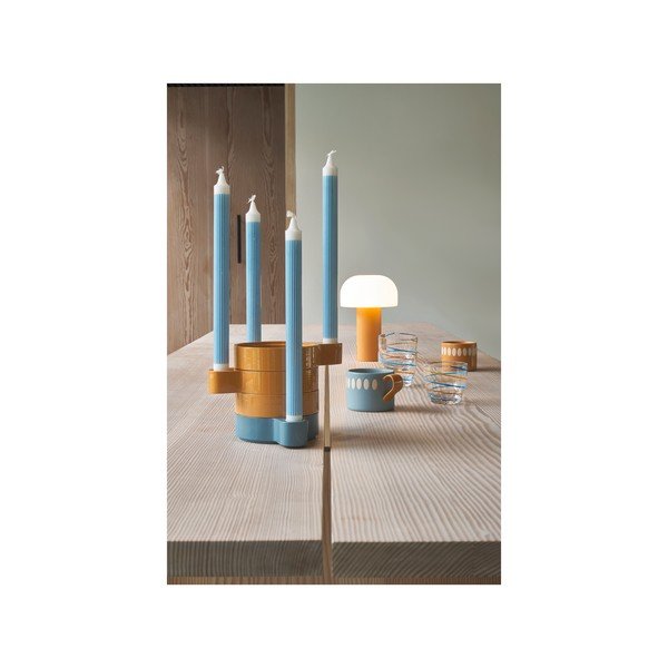 Stalinis šviestuvas baltos spalvos/oranžinės spalvos LED (aukštis 22,5 cm) Styles – Villa Collection-image-3