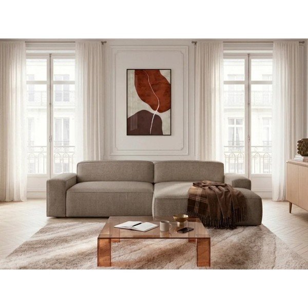Taupe spalvos sulankstoma/ar elektrisko sēdekļa regulēšanu kampinė sofa (su dešiniuoju kampu) Abel – Bobochic Paris-image-2
