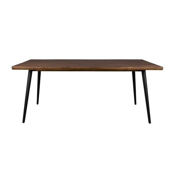 Valgomojo stalas su juodomis plieninėmis kojomis "Dutchbone Alagon Land", 180 x 90 cm