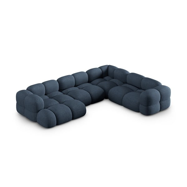 Tamsiai mėlynos spalvos kampinė sofa (su dešiniuoju kampu/„U“ formos) Loretto – Cosmopolitan Design-image-2
