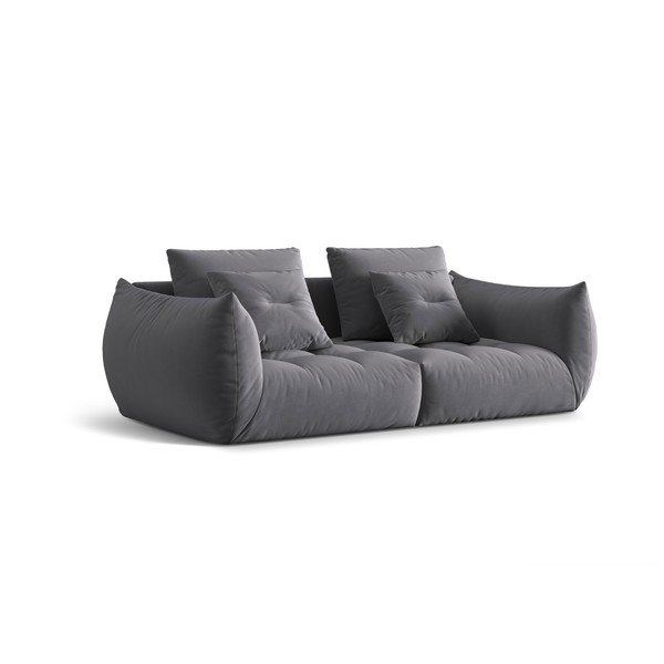 Tamsiai pilkos spalvos iš velveto sofa 232 cm Bloom – Micadoni -image-2