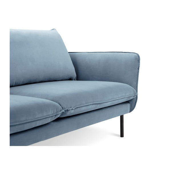 Šviesiai mėlyna aksominė sofa Cosmopolitan Design Vienna, 160 cm-image-3
