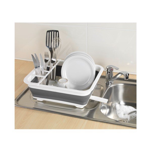 Baltos ir pilkos spalvos sulankstoma indų plautuvė Wenko Rack-image-4