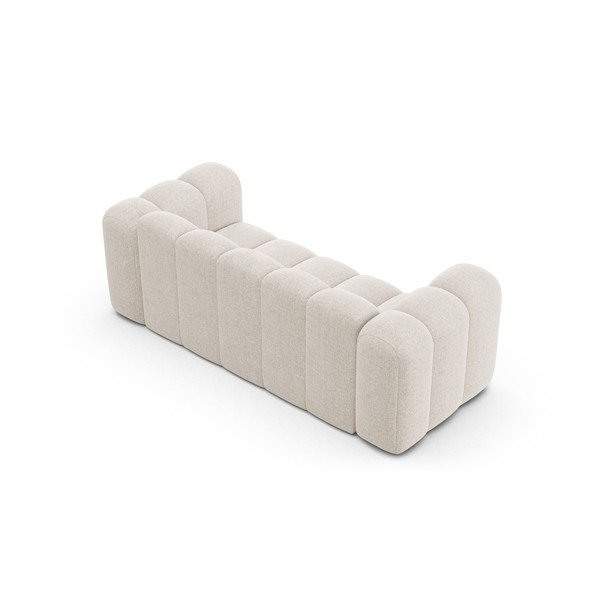 Kreminės spalvos sofa iš šenilinio audinio 200 cm Lupine – Micadoni -image-2