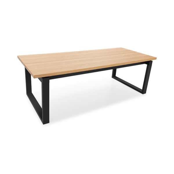 Valgomojo stalas su ąžuolo dekoro stalviršiu 100x220 cm Rina – Marckeric-image-4