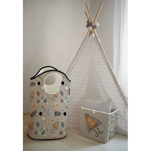 Smėlio spalvos medžiaginis vaikiškas krepšys Cosmos - Butter Kings-image-1