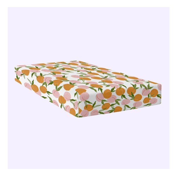 Paklodė oranžinės spalvos/rožinės spalvos su guma 200x200 cm Peach fruits – Aware-image-1