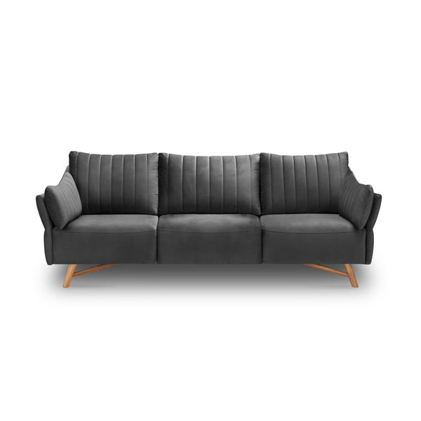 Tamsiai pilka aksominė sofa Interieurs 86 Elysée, 232 cm