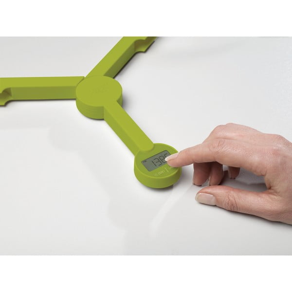 Žalios spalvos sulankstomos skaitmeninės virtuvės svarstyklės Joseph Joseph TriScale-image-4