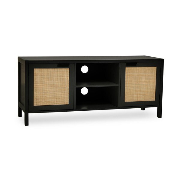 Juodos spalvos TV spintelė 120x52x38 cm Sherman – Premier Housewares