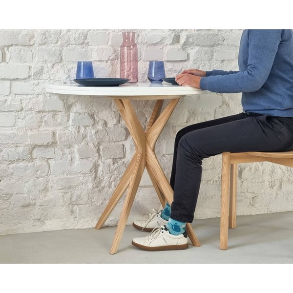 Apvalios formos prailginamas valgomojo stalas 45x90 cm Jubi – Ragaba-image-1