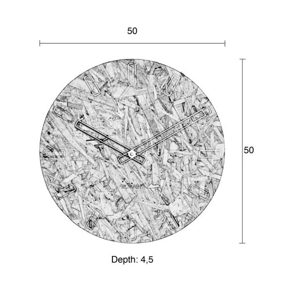 Sieninis laikrodis "Zuiver Time", ø 50 cm-image-3