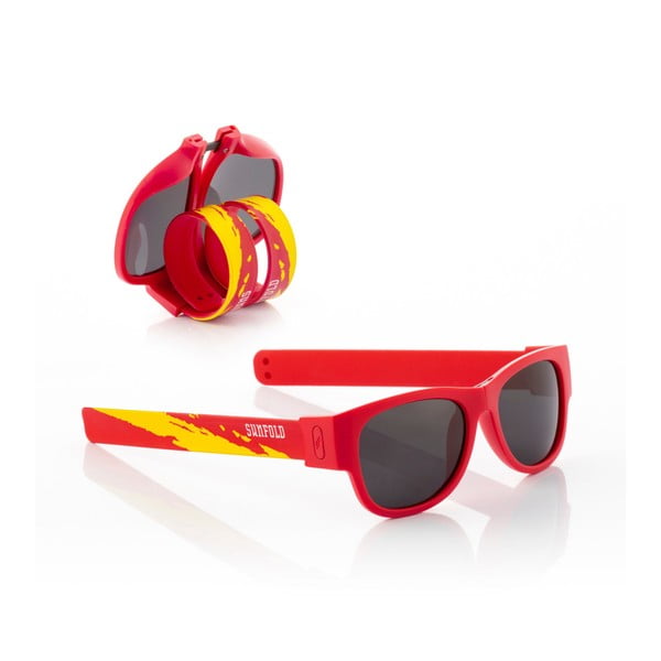 "InnovaGoods Sunfold Kids Mondial Spain" raudoni ritininiai akiniai nuo saulės