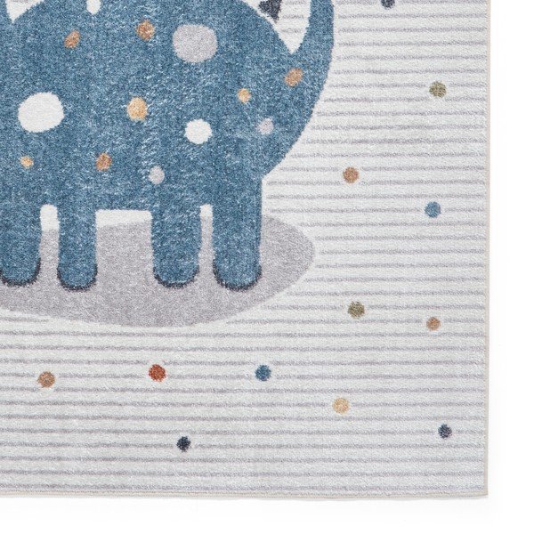 Vaikiškas kilimas mėlynos spalvos/šviesiai pilkos spalvos 120x170 cm Vida Kids Dinosaur – Think Rugs-image-3