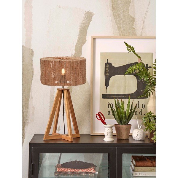 Stalinis šviestuvas natūralios spalvos (aukštis 51 cm) iš džiuto Iguazu – Good&Mojo-image-1
