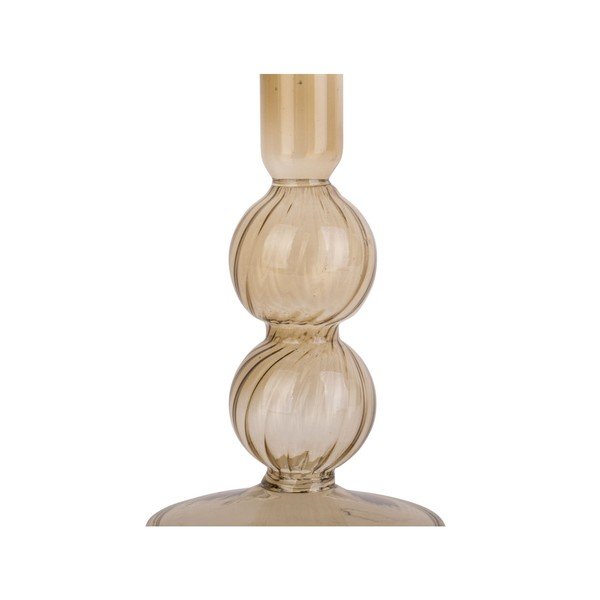 Šviesiai ruda stiklo žvakidė PT LIVING Swirl Bubbles-image-1