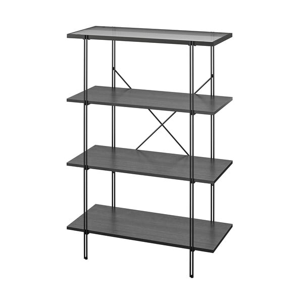 Juoda ąžuolinė knygų spinta 79x117 cm Wainwright - Queer Eye-image-2