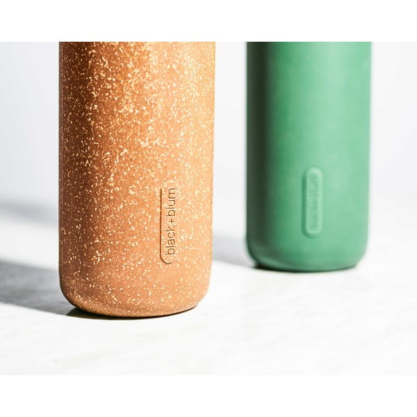 Stiklinis vandens buteliukas su oranžine silikonine įmaute Black + Blum G-Bottle, 600 ml-image-4