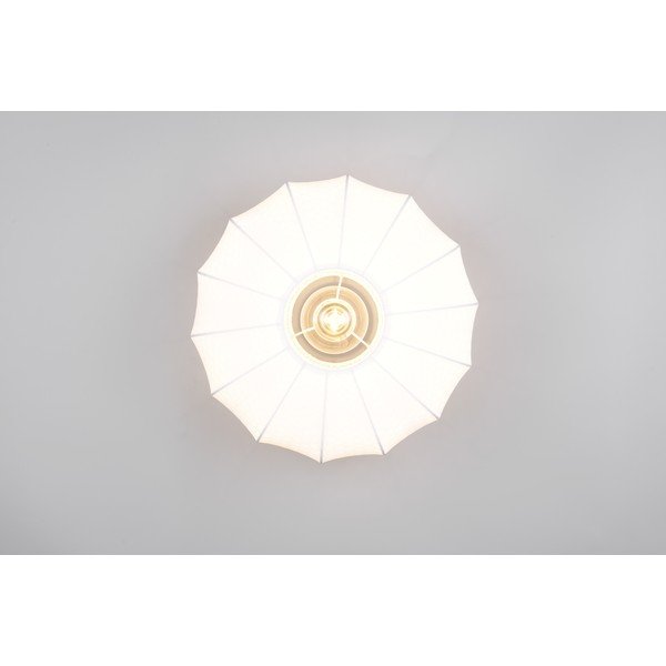 Baltos spalvos iš metalo lubinis šviestuvas ø 40 cm su tekstiliniu gaubtu Madleine – Reality-image-4