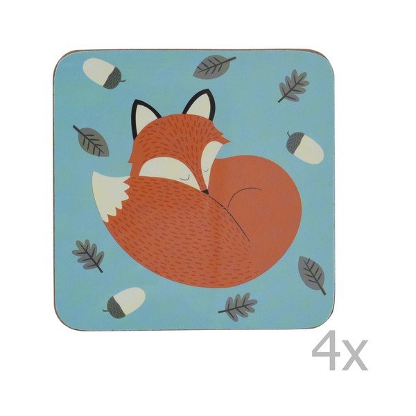 4 kamštinių padėkliukų rinkinys Rex London Rusty The Fox