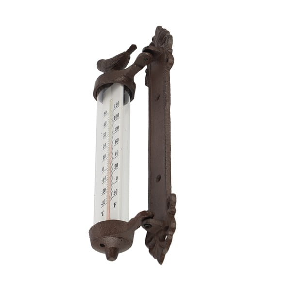 Ketaus sieninis termometras Esschert Design Dekor Bird, aukštis 27,3 cm-image-3