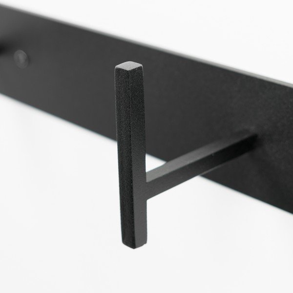Juodos spalvos iš metalo sieninė lentyna 64 cm Chapman – Spinder Design-image-3