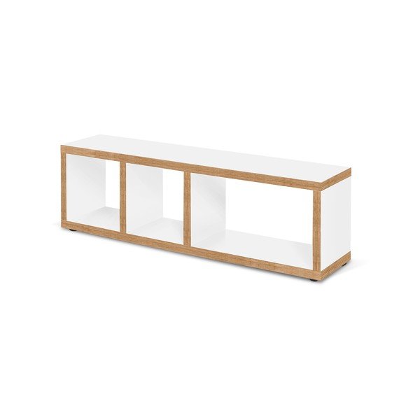 TV spintelė baltos spalvos/natūralios spalvos 150x45 cm Berlin – TemaHome-image-2
