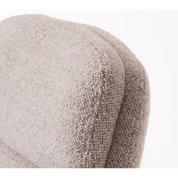 Iš boucle atpalaiduojantis fotelis su atrama kojoms šviesiai pilkos spalvos Sifton – Unique Furniture-image-1