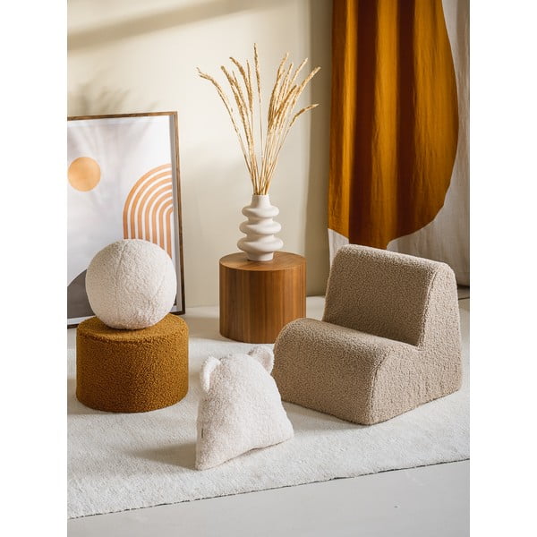 Šviesiai rudos spalvos iš boucle vaikiškas krėslas Cloud – Wigiwama-image-4