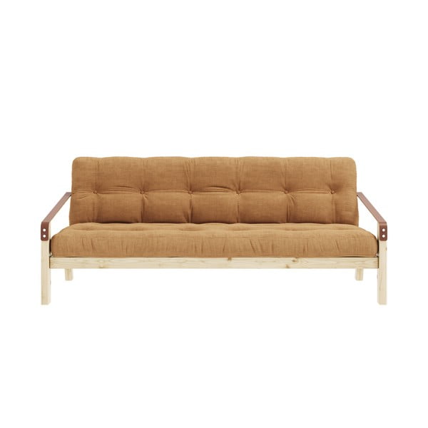 Sulankstoma sofa garstyčių spalvos iš kordinio velveto 204 cm Poetry – Karup Design