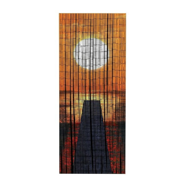 Oranžinė bambuko durų užuolaida 200x90 cm Sunset - Maximex