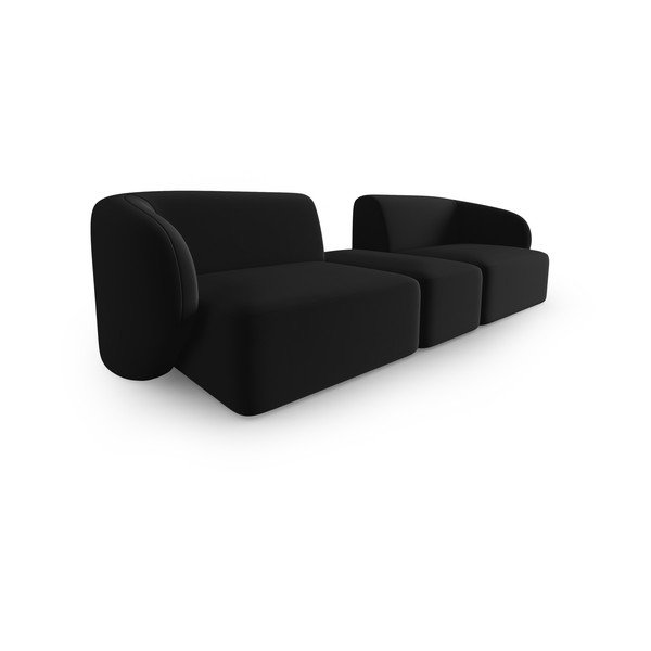 Juodos spalvos iš velveto sofa 246 cm Paolo – Milo Casa-image-2