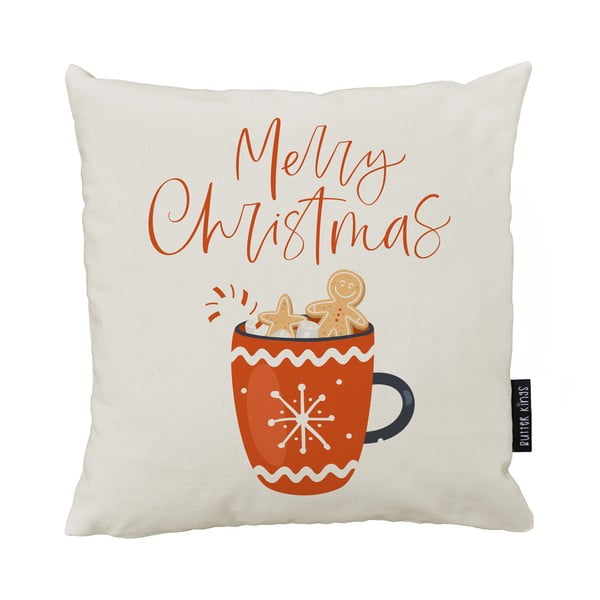 Kalėdinė pagalvėlė su medvilniniu užvalkalu Butter Kings Cacao, 45 x 45 cm