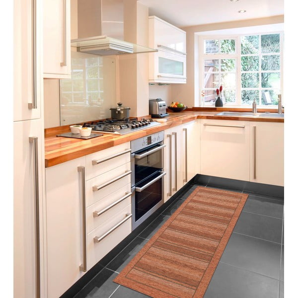 Veliūrinis oranžinis kilimas Floorita Arancione, 55 x 190 cm-image-2