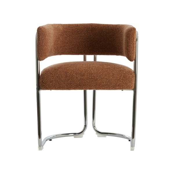 Šviesiai rudos spalvos iš audinio valgomojo kėdė su porankiais Adante – Light & Living-image-3