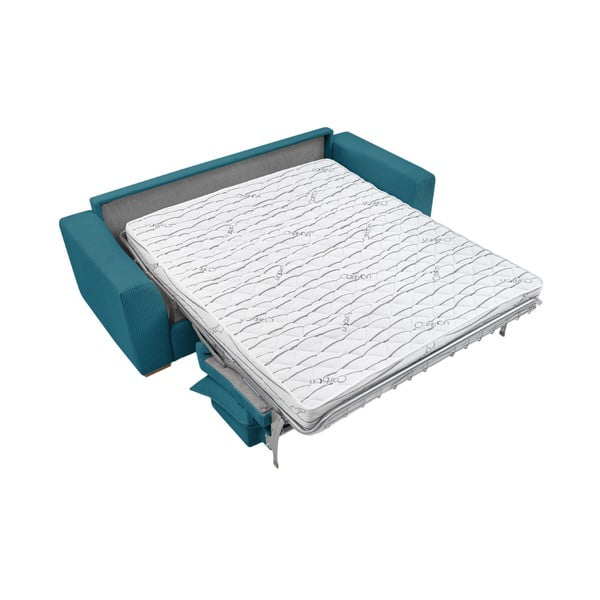 Iš kordinio velveto sulankstoma sofa mėlynos spalvos 225 cm Augustin – Bobochic Paris-image-4